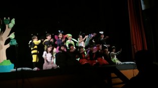 Els petits actors van mostrar les seves aptituds a la sala de la Societat