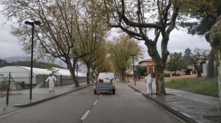 Continuen les tasques de desinfecció de la via pública