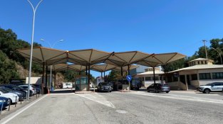 Imatge d'avui divendres 7 d'agost a la frontera d'El Portús