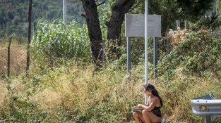 Una imatge que ja torna a ser habitual a la zona de la N-II, a prop de la Jonquera, Agullana i Capmany