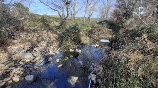 La zona està plena de plàstics i residus de tot tipus