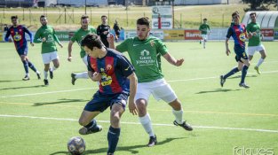 Un instant del partit a les Forques