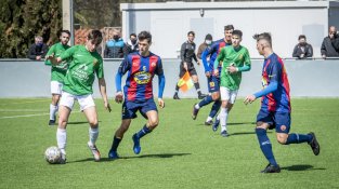 Un instant del partit a les Forques