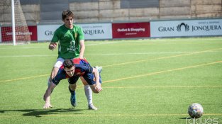 Un instant del partit a les Forques