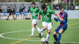 Un instant del partit a les Forques