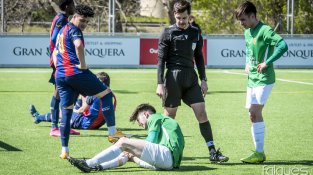 Un instant del partit a les Forques