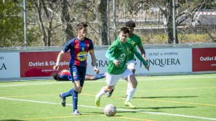 Un instant del partit a les Forques