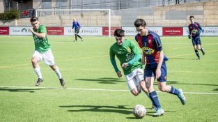 Un instant del partit a les Forques