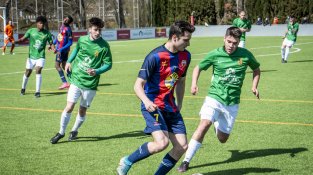 Un instant del partit a les Forques