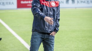 Un instant del partit a les Forques