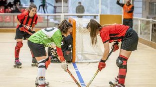 Una imatge del partit d'aquest dissabte