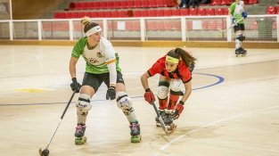 Una imatge del partit d'aquest dissabte