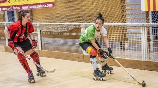 Una imatge del partit d'aquest dissabte