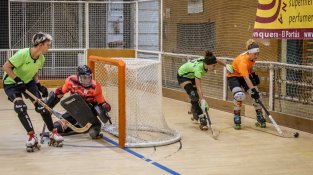Una de les imatges que va deixar el partit CP Jonquerenc-CH Lloret