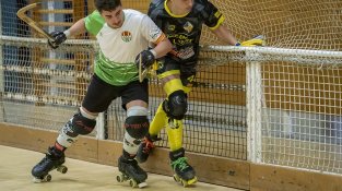 Una de les imatges que va deixar el Jonquerenc contra el Caldes Recam Laser