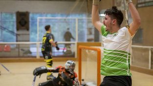 Una de les imatges que va deixar el Jonquerenc contra el Caldes Recam Laser