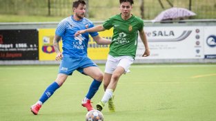 Una de les imatges que va deixar el partit UE La Jonquera i Lloret