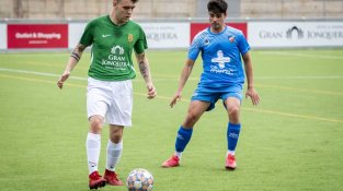 Una de les imatges que va deixar el partit UE La Jonquera i Lloret