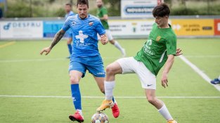 Una de les imatges que va deixar el partit UE La Jonquera i Lloret