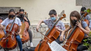 Una de les imatges que va deixar el concert del projecte I-Música