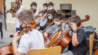 Una de les imatges que va deixar el concert del projecte I-Música