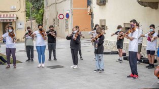 Una de les imatges que va deixar el concert del projecte I-Música