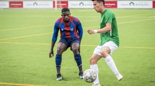 Una de les imatges que va deixar el partit Jonquera - Borrassà