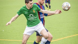 Una de les imatges que va deixar el partit Jonquera - Borrassà