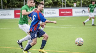 Una de les imatges que va deixar el partit Jonquera - Borrassà