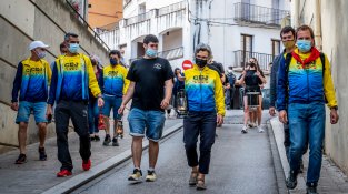 Imatges de la Revetlla de Sant Joan i la flama del Canigó a la Jonquera