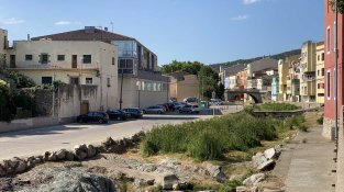 Riu Llobregat a la Jonquera el passat 9 de juliol. El juliol ha resultat molt sec a tot el Pirineu més oriental