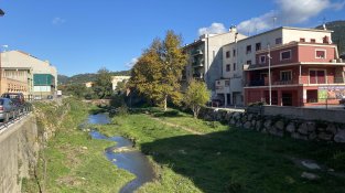 Un imatge del Llobregat a la Jonquera el 17 de novembre