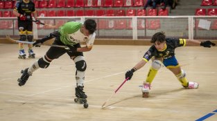 El partit del sènior masculí del CP Jonquerenc contra el CH Caldes, en imatges