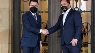 Pere Aragonès, amb Winfried Kretschmann