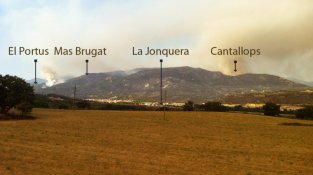 Punts de foc visibles dilluns a la tarda