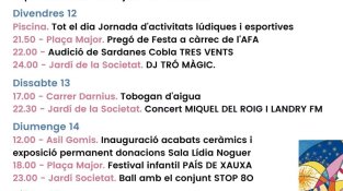 Programació completa de la festa