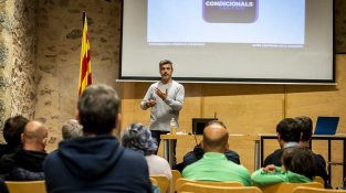 Lluís Sala, en un moment de la conferència
