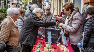 La parada, ahir, a davant de la Societat