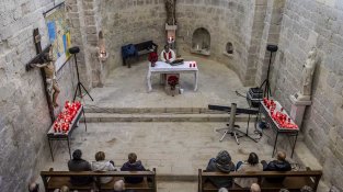 Després de la missa i el concert s'ha fet un aperitiu popular