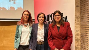 Míriam Lanero, amb Sònia Martínez i Gemma Geis