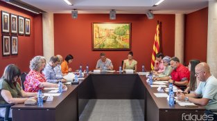 Tots els regidors, just abans de l'inici de la sessió