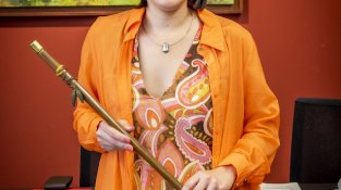 Míriam Lanero, amb la vara