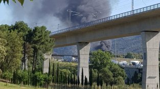 El fum era visible des de tot el municipi, i rodalies
