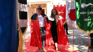 Els comtes de Biart, durant la jornada d'ahir