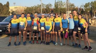 L'equip veterà, també a Palafrugell, després d'acabar la cursa