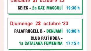 Partits d'hoquei patins que es disputaran fora de la Jonquera