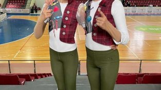 En Yeray Faus amb la seva companya Valèria Fiblà