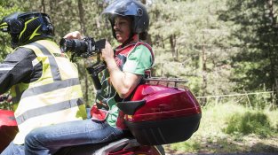 Fent el seguiment a un dels ciclistes