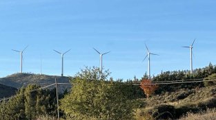 El TSJC atura el parc eòlic Cronos. Parc eòlic a Navarra. Imatge d'arxiu.