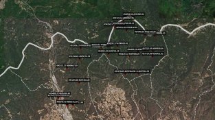 Les 24 fonts, localitzades sobre el mapa